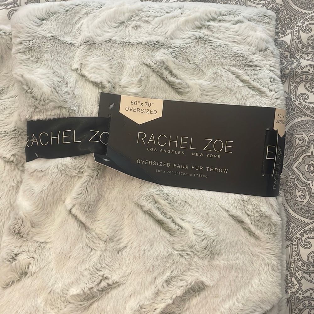 Rachel Zoe oversized faux fur throw